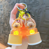 Cute Night Lamp Keychain Cartoon Bag Decorative Pendant Small Gift