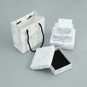 Small Paper Bag Cardboard Boxes for Jewelry Earrings Ring Necklace Packaging