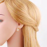 Pearl Ballet Earrings Copper Plated Zircon Ear Studs