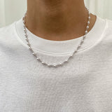 Short Choker Necklace Men Beaded Chain Jewelry Collar