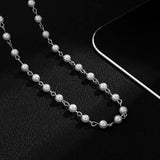 Short Choker Necklace Men Beaded Chain Jewelry Collar