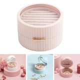 Portable 2-Layer Jewelry Box Organizer Display Travel Case