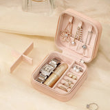 Portable Jewelry Packaging Case Necklace Ring Earrings Organizer Box
