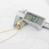 Small Rabbit Pendants Necklace Stainless Steel Letter Sweater Chain Long Plated