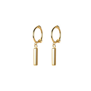 Sterling Silver Geometric Ear Hoop Huggie Earrings