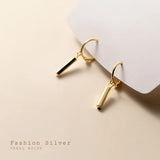 Sterling Silver Geometric Ear Hoop Huggie Earrings