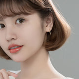 Sterling Silver Geometric Ear Hoop Huggie Earrings