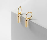 Sterling Silver Geometric Ear Hoop Huggie Earrings
