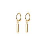 Sterling Silver Geometric Ear Hoop Huggie Earrings