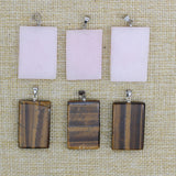 Reiki Healing Pendulum Stone Pendant Crystal Rectangle DIY Necklace