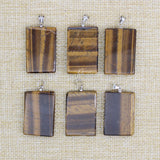 Reiki Healing Pendulum Stone Pendant Crystal Rectangle DIY Necklace