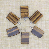 Reiki Healing Pendulum Stone Pendant Crystal Rectangle DIY Necklace