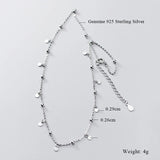 S925 Silver Bead Pendant Choker for Women Party Jewelry
