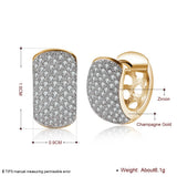 Crystal Hoop Earrings CZ Stone Vintage Jewelry