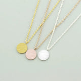 Small Round Rose Necklace Pendant Women Jewelry Girl