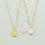 Small Round Rose Necklace Pendant Women Jewelry Girl
