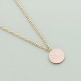 Small Round Rose Necklace Pendant Women Jewelry Girl
