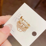 Pearl Multi-layer Opening Ring Delicate Adjustable Size