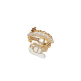 Pearl Multi-layer Opening Ring Delicate Adjustable Size