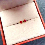 Natural Ruby Stud Earrings 925 Silver Ruby Earrings