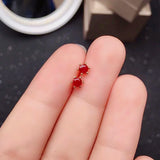 Natural Ruby Stud Earrings 925 Silver Ruby Earrings