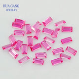 1.5x2-2x4mm Red Corundum Rectangle Shape Synthetic Gems