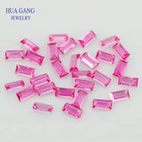 1.5x2-2x4mm Red Corundum Rectangle Shape Synthetic Gems