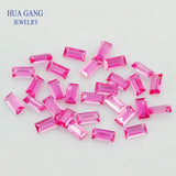 1.5x2-2x4mm Red Corundum Rectangle Shape Synthetic Gems