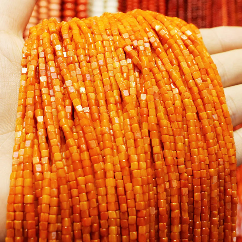 Small Coral Loose Beads Strand 3mmx2mm DIY Jewelry Necklace Bracelets Earrings
