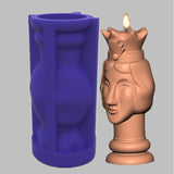 Small 3D King/Queen Face Shape Silicone Mold for DIY Decoration