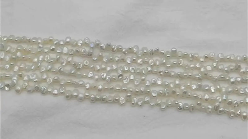 Natural Baroque Keshi Pearl Strands 5-6mm
