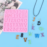 Alphabet Number Silicone Casting Resin Molds For DIY Epoxy Pendants
