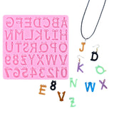 Alphabet Number Silicone Casting Resin Molds For DIY Epoxy Pendants
