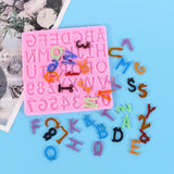 Alphabet Number Silicone Casting Resin Molds For DIY Epoxy Pendants