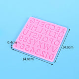 Alphabet Number Silicone Casting Resin Molds For DIY Epoxy Pendants