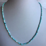3mm Hubei Turquoise Necklace Vintage Classic Beaded Chain Strand