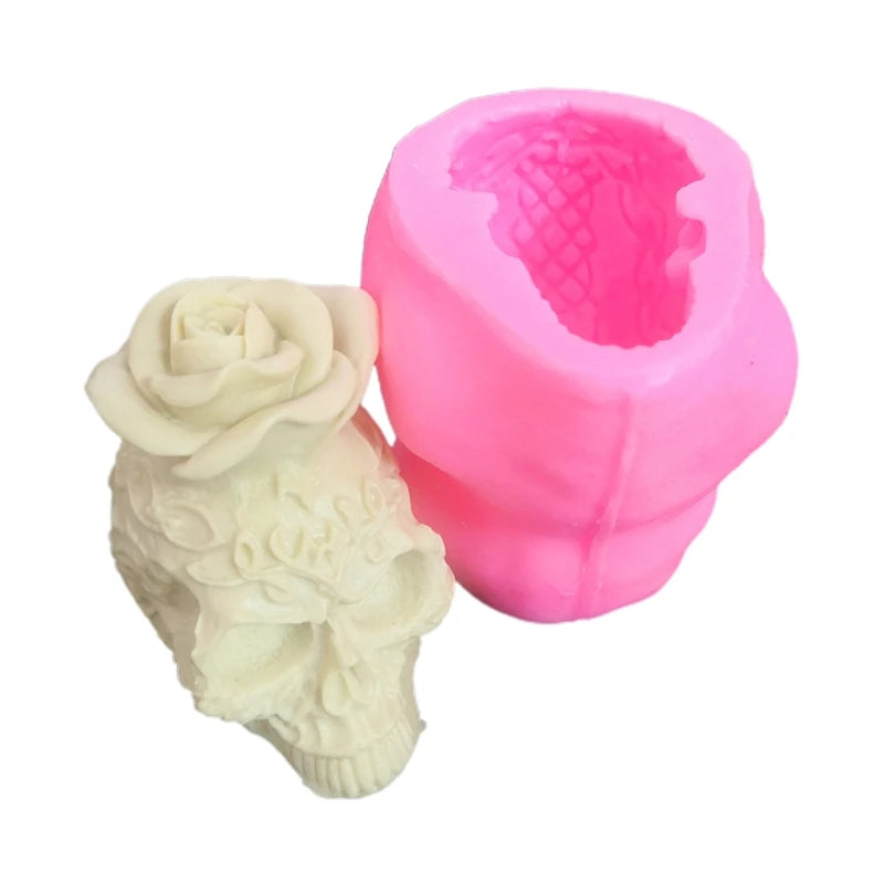 Small Flower Skull Silicone Mold for DIY Decoration