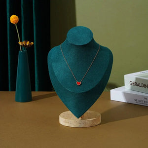 Small Wooden Jewelry Showcase Stand Necklace Display Frame