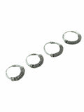 Small Oxidized 925 Silver Hoop Earrings