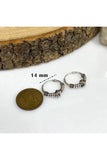 Small Oxidized Tangle 925 Silver Hoop Earrings