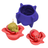 Rose Flower Skull Silicone Mold for DIY Decoration Soap Candle Resin Clay