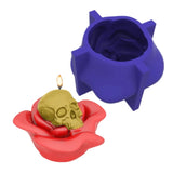 Rose Flower Skull Silicone Mold for DIY Decoration Soap Candle Resin Clay