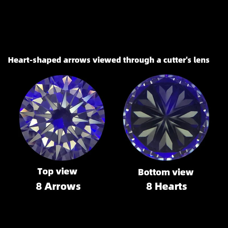 D VVS1 Round Moissanite Stone 0.8~3.5mm
