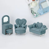 Small Sofa Makeup Mirror Jewelry Storage Organizer for Girl