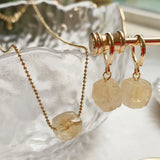 Crystal Stone Necklace for Women Nuggets Rock Quartz Citrines Pink Purple Choker