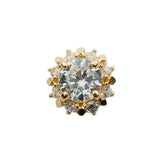 Small Sun S925 Sterling Silver Plated 14K Necklace Pendant