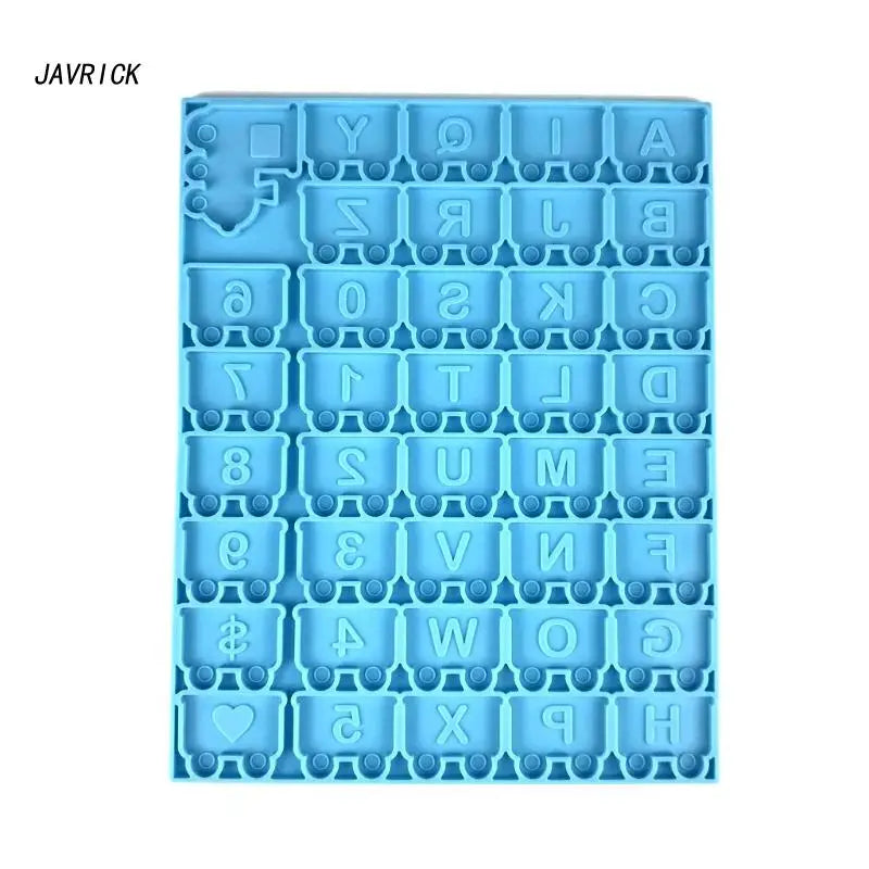 Small Train Alphanumeric Resin Mold Letter Home Decoration Mold Jewelry