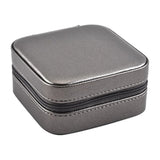 Compact Travel Jewelry Organizer Box with Zipper - Rings Earrings Necklace