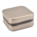 Compact Travel Jewelry Organizer Box with Zipper - Rings Earrings Necklace