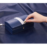 Small Travel Jewelry Box with Mirror Mini Portable Leather Jewelry Storage Box